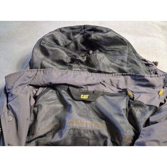 CAT Hooded Jacket Men's XL Black Softshell Cat Work Wear Utility Outdoors - Picture 3 of 16